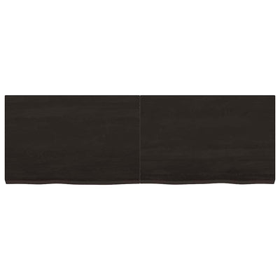 Ruskea kylpyhuoneen työtaso Hencz 120x40x(2-4)cm (käsitelty täyspuu)