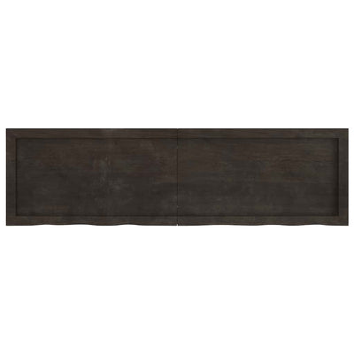 Ruskea kylpyhuoneen työtaso Hencz 140x40x(2-6)cm (käsitelty täyspuu)