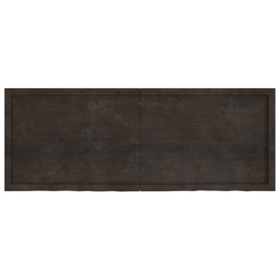 Ruskea kylpyhuoneen työtaso Hencz 160x60x(2-6)cm (käsitelty täyspuu)