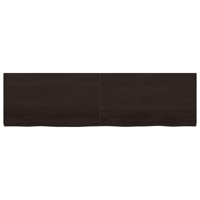 Ruskea kylpyhuoneen työtaso Hencz 180x50x(2-4)cm (käsitelty täyspuu)