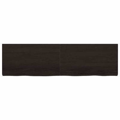 Ruskea kylpyhuoneen työtaso Hencz 180x50x(2-6)cm (käsitelty täyspuu)