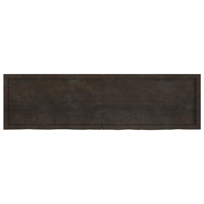 Ruskea kylpyhuoneen työtaso Hencz 180x50x(2-6)cm (käsitelty täyspuu)
