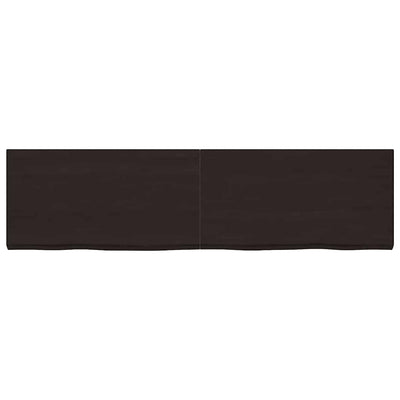 Ruskea kylpyhuoneen työtaso Hencz 220x60x(2-6)cm (käsitelty täyspuu)