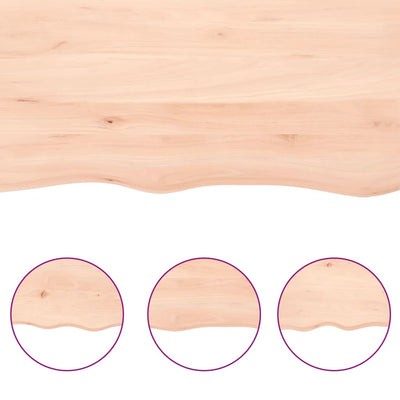 Pöytälevy 80x40x(2-4) cm käsittelemätön täystammi