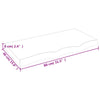 Pöytälevy 80x40x(2-6) cm käsittelemätön täystammi
