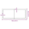 Pöytälevy 120x50x(2-4) cm käsittelemätön täystammi