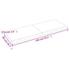 Pöytälevy 140x50x(2-4) cm käsittelemätön täystammi