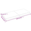 Pöytälevy 140x60x(2-6) cm käsittelemätön täystammi
