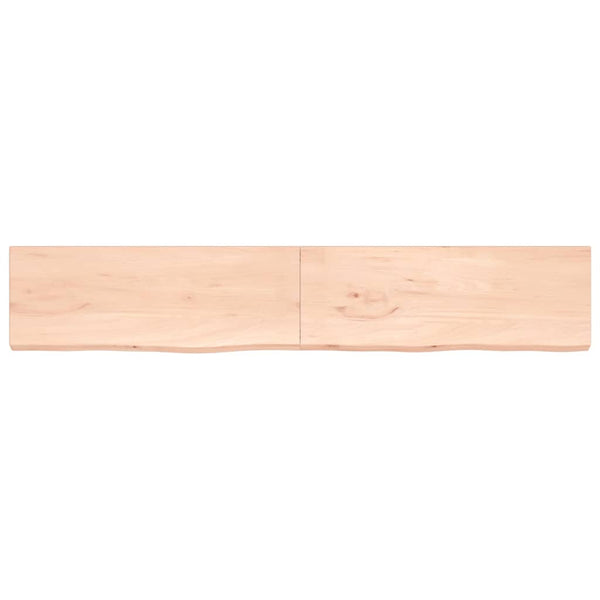 Pöytälevy 220x40x(2-4) cm käsittelemätön täystammi