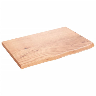 Pöytälevy vaaleanruskea 60x40x2 cm käsitelty täystammi