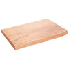 Pöytälevy vaaleanruskea 60x40x(2-4) cm käsitelty täystammi