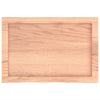 Pöytälevy vaaleanruskea 60x40x(2-6) cm käsitelty täystammi