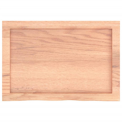 Pöytälevy vaaleanruskea 60x40x(2-6) cm käsitelty täystammi