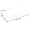 Pöytälevy vaaleanruskea 60x40x(2-6) cm käsitelty täystammi