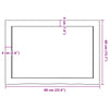 Pöytälevy vaaleanruskea 60x40x(2-6) cm käsitelty täystammi