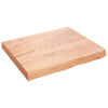 Pöytälevy vaaleanruskea 60x50x(2-6) cm käsitelty täystammi