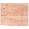 Pöytälevy vaaleanruskea 60x50x(2-6) cm käsitelty täystammi