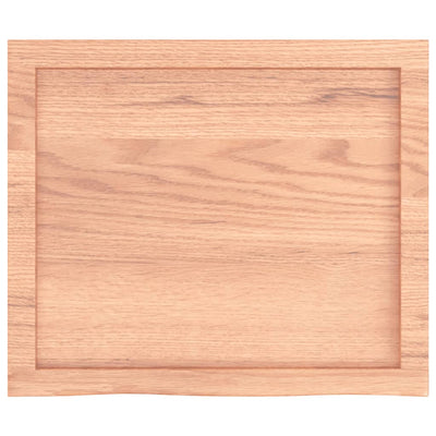 Pöytälevy vaaleanruskea 60x50x(2-6) cm käsitelty täystammi
