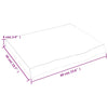 Pöytälevy vaaleanruskea 60x50x(2-6) cm käsitelty täystammi