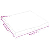 Pöytälevy vaaleanruskea 60x60x(2-4) cm käsitelty täystammi