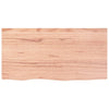 Pöytälevy vaaleanruskea 80x40x(2-6) cm käsitelty täystammi
