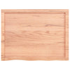 Pöytälevy vaaleanruskea 80x60x(2-4) cm käsitelty täystammi