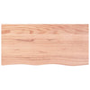 Pöytälevy vaaleanruskea 100x50x(2-4) cm käsitelty täystammi