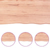 Pöytälevy vaaleanruskea 100x50x(2-4) cm käsitelty täystammi