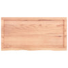 Pöytälevy vaaleanruskea 100x50x(2-6) cm käsitelty täystammi