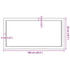 Pöytälevy vaaleanruskea 100x50x(2-6) cm käsitelty täystammi