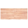 Pöytälevy vaaleanruskea 120x50x(2-4) cm käsitelty täystammi