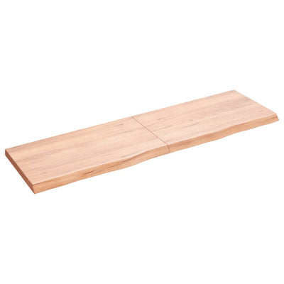 Pöytälevy vaaleanruskea 140x40x(2-4) cm käsitelty täystammi