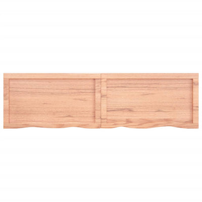 Pöytälevy vaaleanruskea 140x40x(2-4) cm käsitelty täystammi