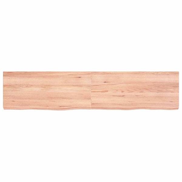 Pöytälevy vaaleanruskea 180x40x(2-6) cm käsitelty täystammi