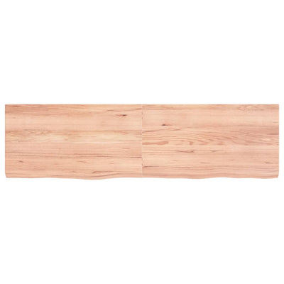 Pöytälevy vaaleanruskea 180x50x(2-6) cm käsitelty täystammi