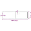 Pöytälevy vaaleanruskea 180x50x(2-6) cm käsitelty täystammi