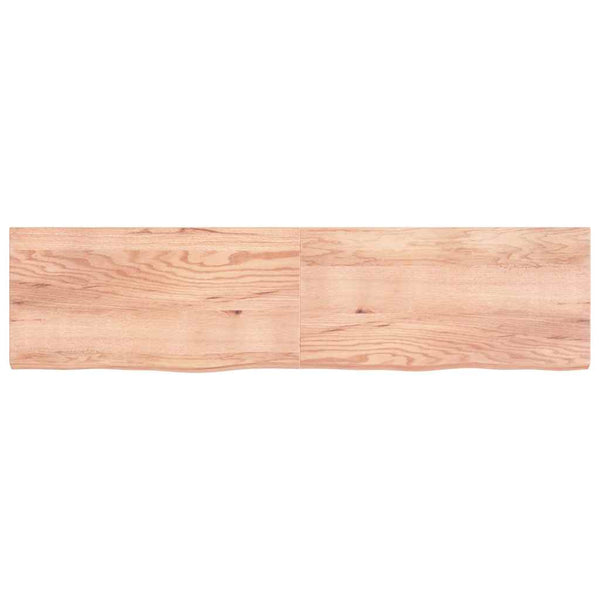 Pöytälevy vaaleanruskea 200x50x(2-6) cm käsitelty täystammi