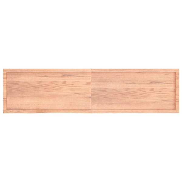 Pöytälevy vaaleanruskea 200x50x(2-6) cm käsitelty täystammi