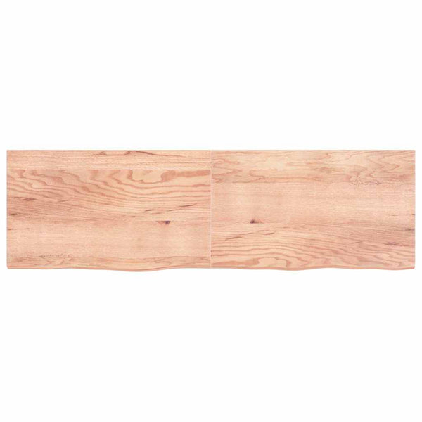 Pöytälevy vaaleanruskea 200x60x(2-4) cm käsitelty täystammi