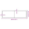 Pöytälevy vaaleanruskea 200x60x(2-4) cm käsitelty täystammi