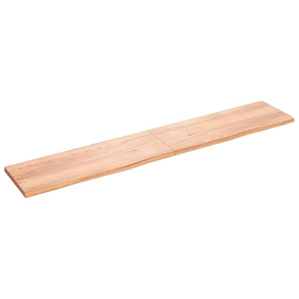 Pöytälevy vaaleanruskea 220x40x(2-4) cm käsitelty täystammi