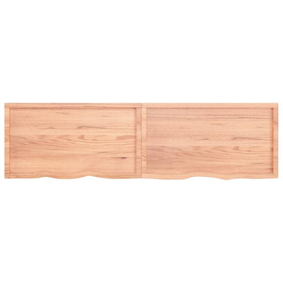 Pöytälevy vaaleanruskea 220x60x(2-4) cm käsitelty täystammi