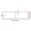 Pöytälevy vaaleanruskea 220x60x(2-4) cm käsitelty täystammi