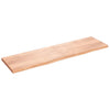 Pöytälevy vaaleanruskea 220x60x(2-6) cm käsitelty täystammi