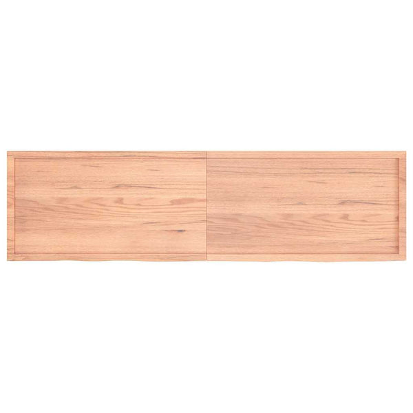 Pöytälevy vaaleanruskea 220x60x(2-6) cm käsitelty täystammi