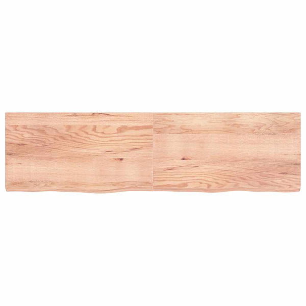 Pöytälevy vaaleanruskea 220x60x(2-6) cm käsitelty täystammi