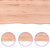 Pöytälevy vaaleanruskea 220x60x(2-6) cm käsitelty täystammi