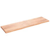 Pöytälevy vaaleanruskea 220x60x(2-6) cm käsitelty täystammi
