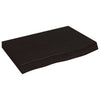 Pöytälevy tummanruskea 60x40x(2-6) cm käsitelty täystammi