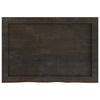 Pöytälevy tummanruskea 60x40x(2-6) cm käsitelty täystammi